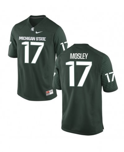 Men's Michigan State Spartans NCAA #17 Tre Mosley Green Authentic Nike Stitched College Football Jersey PE32Z53XW